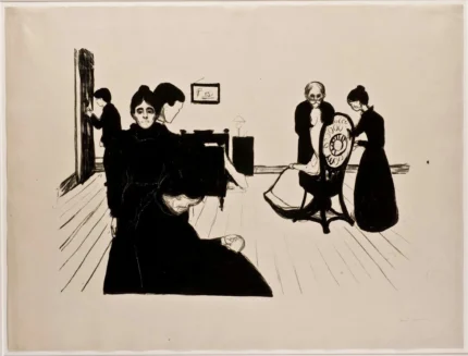 Edvard Munch Sterbezimmer 1896 Poster PrintOvly