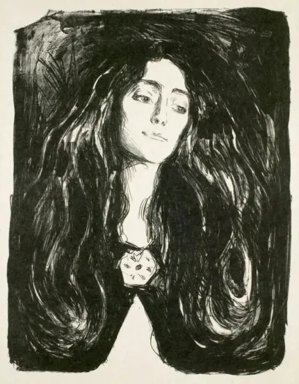 Edvard Munch The Brooch Eva Mudocci 1903 Poster PrintOvly