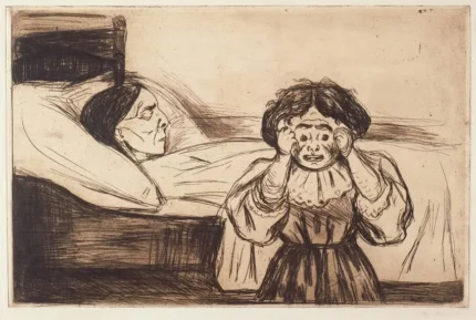 Edvard Munch The Dead Mother and Child 1901 Poster PrintOvly