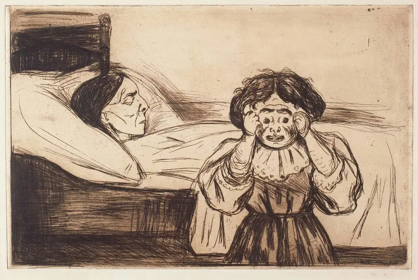 Edvard Munch - The Dead Mother and Child Poster 1901 Edvard Munch The Dead Mother and Child 1901 Poster PrintOvly