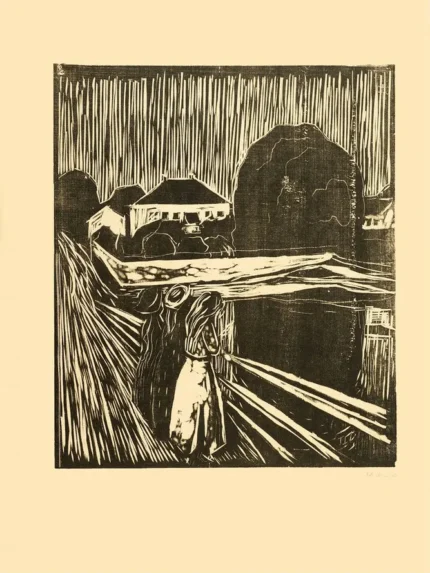 Edvard Munch The Girls on the Bridge 1918 Poster PrintOvly