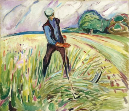 Edvard Munch The Haymaker 1917 Poster PrintOvly