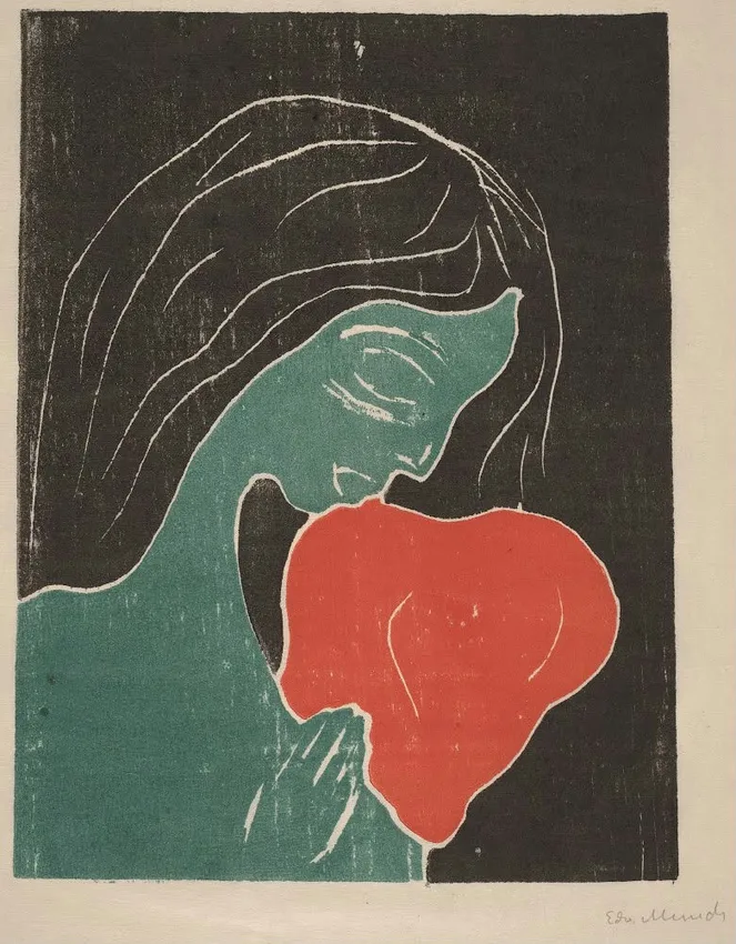 Edvard Munch - The Heart Poster 1895 Edvard Munch The Heart 1895 Poster PrintOvly