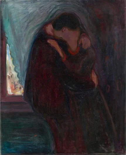 Edvard Munch The Kiss 1897 Poster PrintOvly