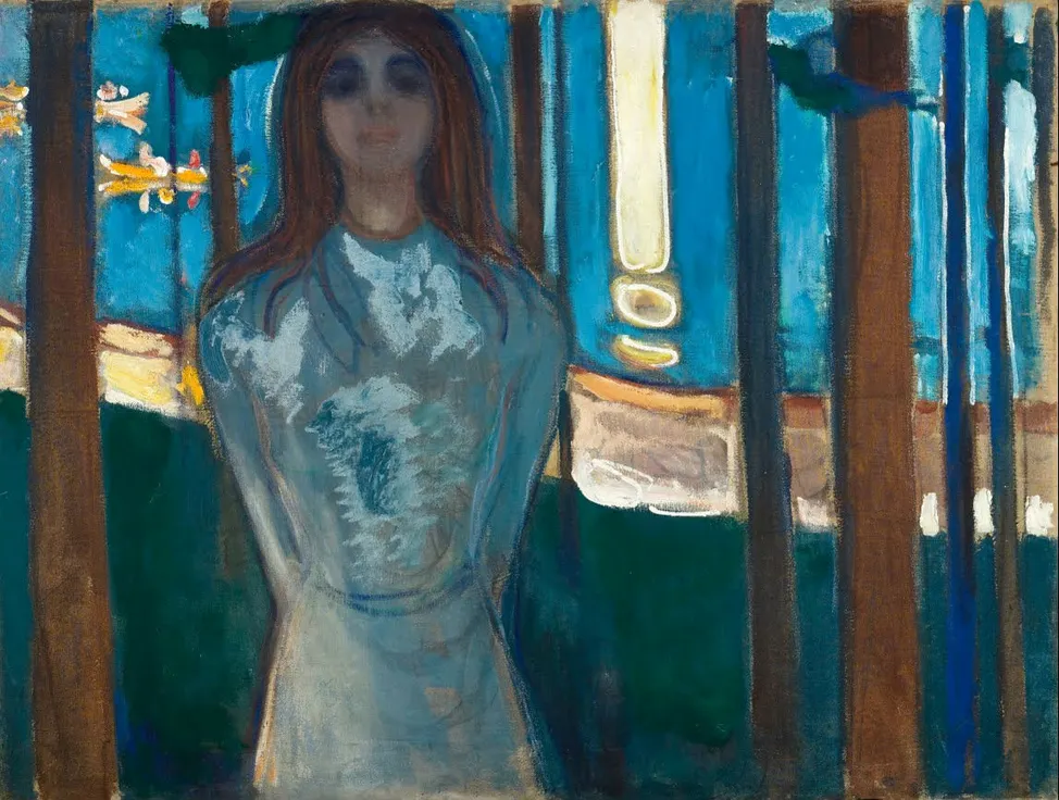 Edvard Munch - Summer Night Poster 1896 Edvard Munch Summer Night 1896 Poster PrintOvly