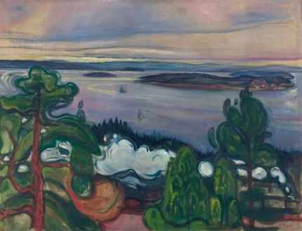 Edvard Munch Train Smoke 1900 Poster PrintOvly