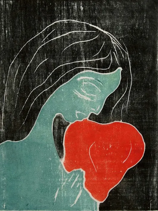 Edvard Munch - Two Heart Poster 1899 Edvard Munch Two Heart 1899 Poster PrintOvly