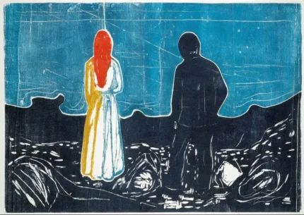 Edvard Munch The Lonely Ones 1899 Poster PrintOvly