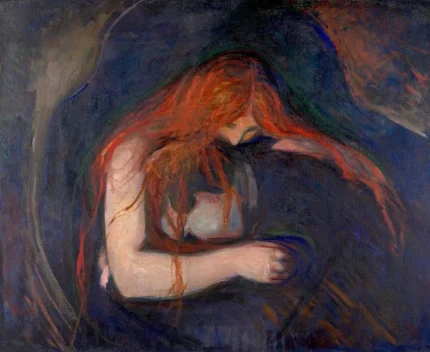 Edvard Munch Vampire 1895 Poster PrintOvly