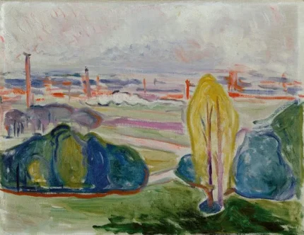 Edvard Munch View Across Chemnitztal 1905 Poster PrintOvly