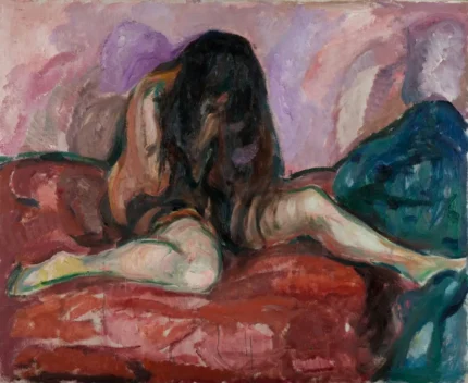 Edvard Munch Weeping Nude 1895 Poster PrintOvly