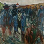 Edvard Munch Workers on Their Way Home 1895 Poster PrintOvly