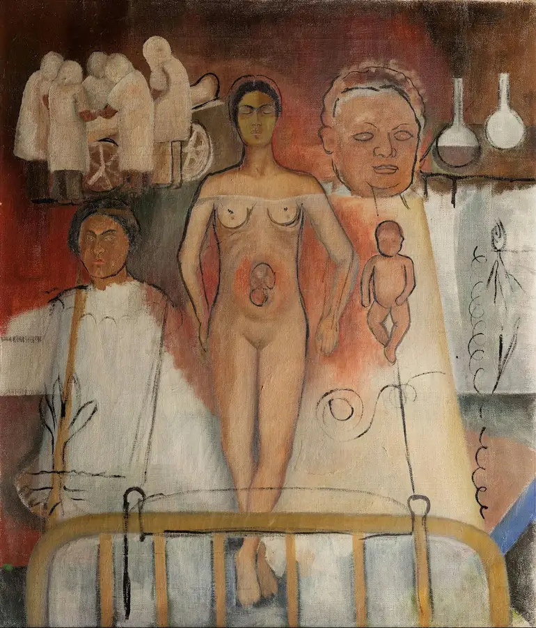 Frida Kahlo - Frida and the Cesarean (Unfinished) Poster 1932 Frida Kahlo Frida and the Cesarean (Unfinished) 1932 Poster PrintOvly