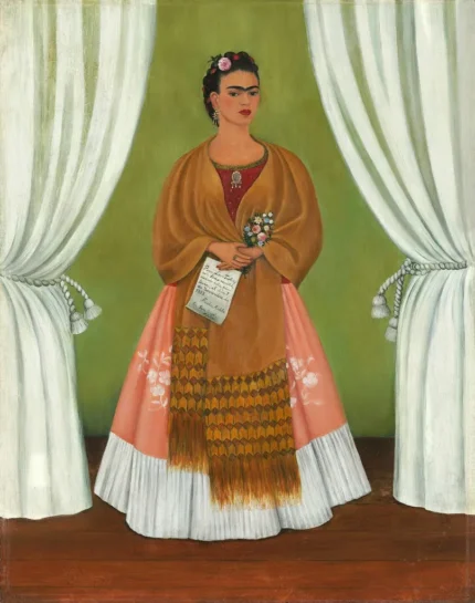 Frida Kahlo Self Portrait Dedicated to Leon Trotsky 1937 Poster PrintOvly