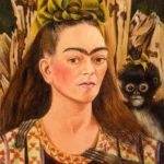 Frida Kahlo Self Portrait with Monkey 1945 Poster PrintOvly
