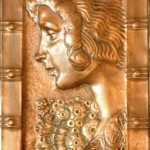 Gustav Klimt Girl's Head in Profile (Furniture Decoration) 1905 Poster PrintOvly