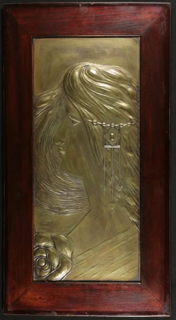 Gustav Klimt Head of a Woman (Dr. Carl Prasse dining room) 1905 Poster PrintOvly