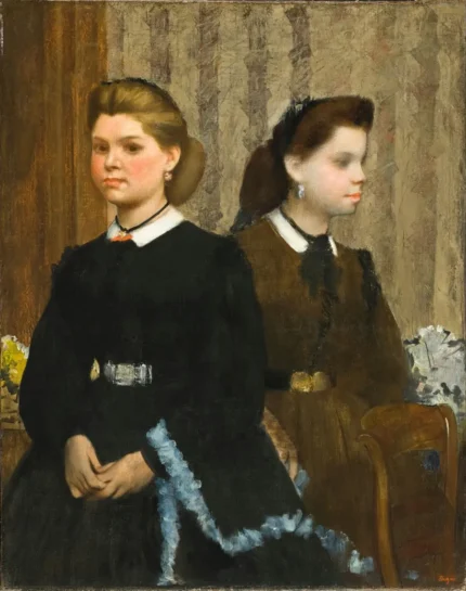 Edgar Degas Giuliana Bellelli the Bellelli Sisters Giovanna and 1865 Poster PrintOvly