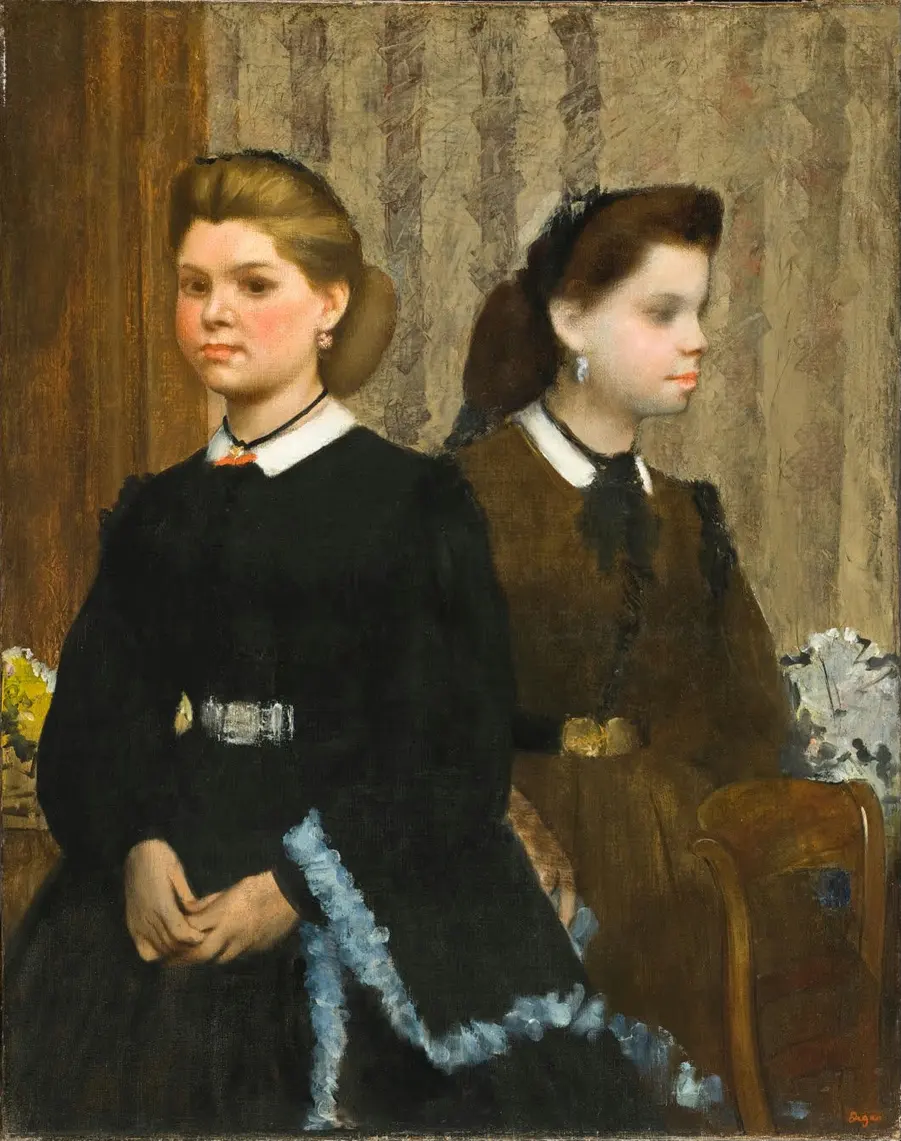 Edgar Degas - Giuliana Bellelli the Bellelli Sisters Giovanna and Poster 1865 Edgar Degas Giuliana Bellelli the Bellelli Sisters Giovanna and 1865 Poster PrintOvly