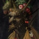 Leonardo da Vinci Four Seasons in One Head Poster 1590 Wall Art Painting