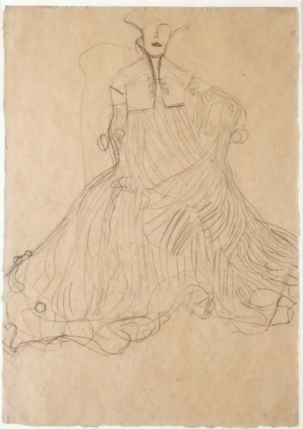 Gustav Klimt Adele Bloch Bauer Seated in an Armchair Facing Slightly Right 1905 Poster PrintOvly