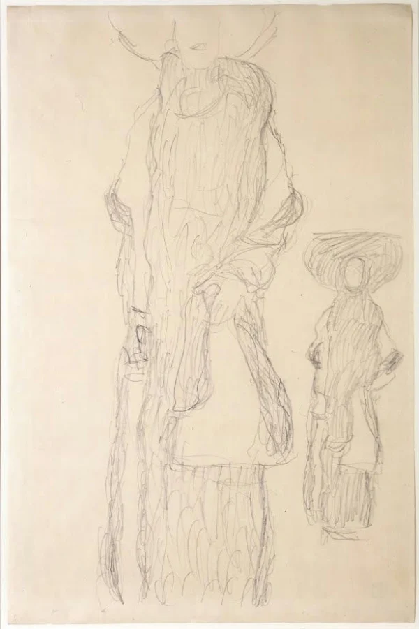Gustav Klimt Adele Bloch Bauer with Hat and Handbag to the Right a of the Figure 1905 Poster PrintOvly