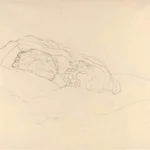 Gustav Klimt Curled Up Girl on Bed Poster 1905 Wall Art Painting