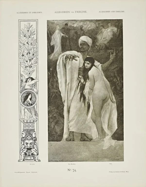 Gustav Klimt Das Märchen (the Fairytale) Lithograph From the Allegories and Emblems Ed by Martin Ge 1905 Poster PrintOvly