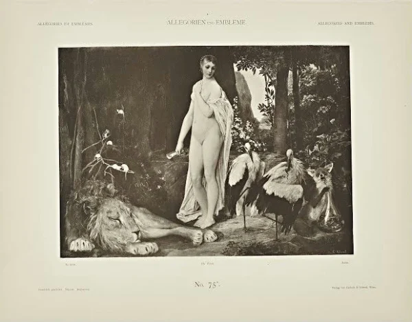 Gustav Klimt Die Fabel (the Fable) Lithograph From the Allegories and Emblems Ed by Martin Gerlach 1905 Poster PrintOvly