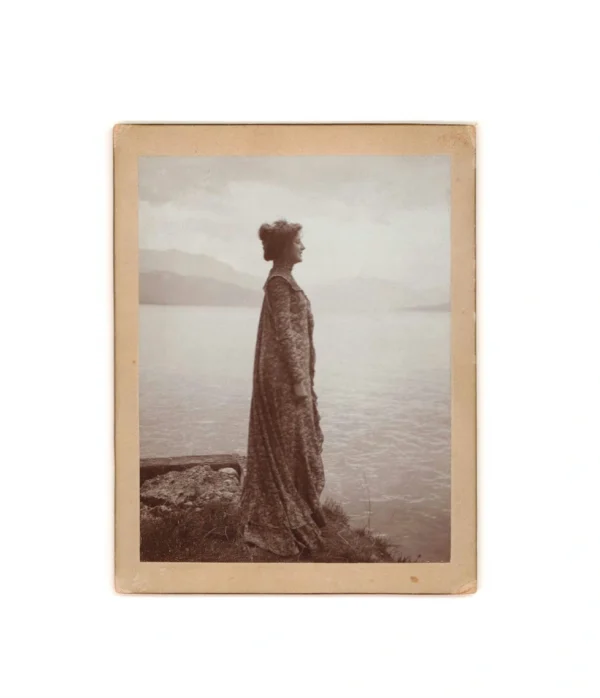 Gustav Klimt Emilie Flöge in a Reform Dress in Litzlberg at Lake Attersee Photographed 1905 Poster PrintOvly
