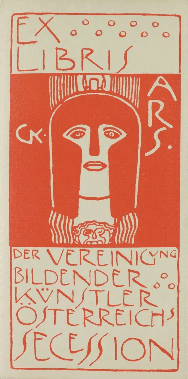 Gustav Klimt Exlibris for the Secession in Vienna 1905 Poster PrintOvly