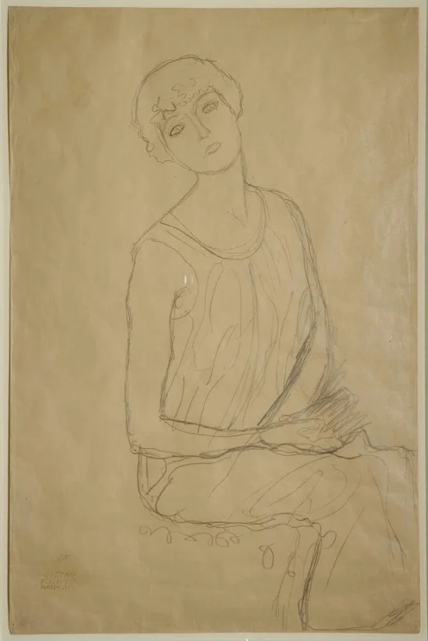 Gustav Klimt Female Figure Poster 1905 Wall Art Painting