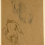 Gustav Klimt Female Nude Seen From Behind Distraught Old Man (Study for the First Version of Medicine ) 1905 Poster PrintOvly