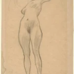 Gustav Klimt Floating Woman with Outstretched Arm (Study for the First Version of Medicine) C 1905 Poster PrintOvly