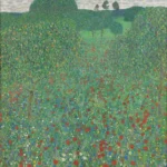 Gustav Klimt Flowering Poppies 1905 Poster PrintOvly