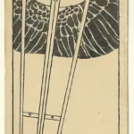 Gustav Klimt Flying Tripod (Cover Illustration for Ver Sacrum 3 ) 1905 Poster PrintOvly