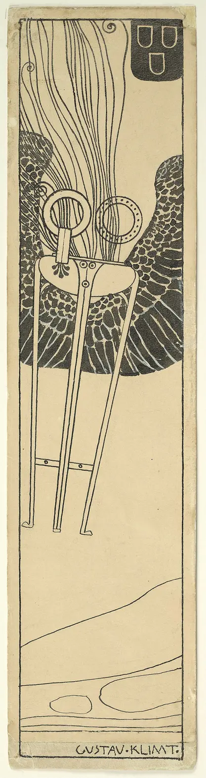 Gustav Klimt Flying Tripod (Cover Illustration for Ver Sacrum 3 ) 1905 Poster PrintOvly