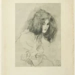 Gustav Klimt Girl's Head From the Berlin Published by C Casper 1905 Poster PrintOvly