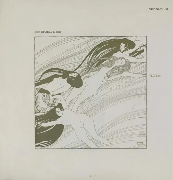 Gustav Klimt Gustav Klimt Fish Blood in Ver Sacrum H 3 1905 Poster PrintOvly