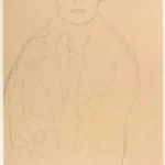 Gustav Klimt Half Length Portrait of a Woman Facing Forward (Study for the Portrait Johanna Staude) C 1905 Poster PrintOvly