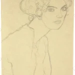 Gustav Klimt Half Length Portrait of a Woman Facing Right C 1905 Poster PrintOvly