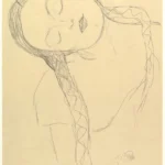 Gustav Klimt Half Figure of a Young Woman 1905 Poster PrintOvly