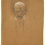 Gustav Klimt Head and Shoulders Portrait of a Bald Old Man (Study for Love) 1905 Poster PrintOvly