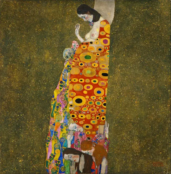Gustav Klimt - Hope Ii Poster 1905 Gustav Klimt Hope Ii 1905 Poster PrintOvly