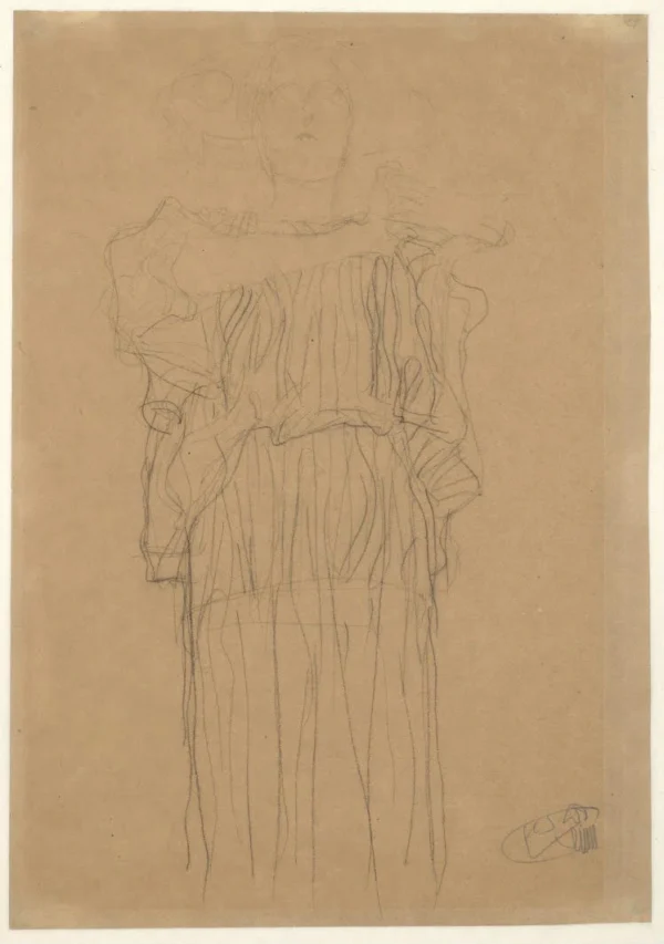 Gustav Klimt Hygieia with Broad Headdress (Study for the Oil Sketch for Medicine) 1905 Poster PrintOvly