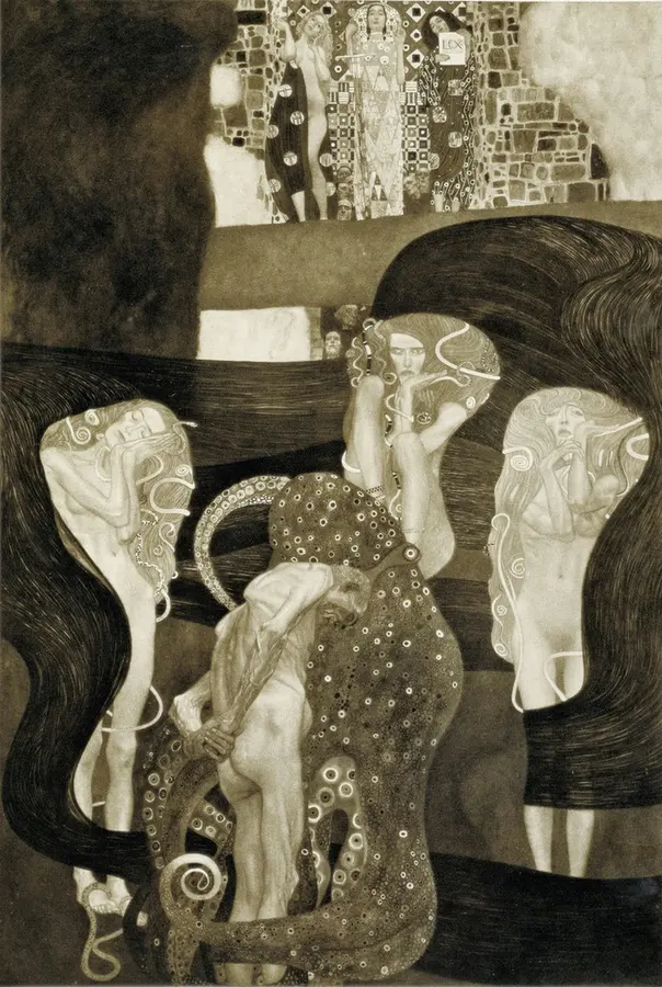 Gustav Klimt - Jurisprudence Slightly Revised Until Poster 1905 Gustav Klimt Jurisprudence Slightly Revised Until 1905 Poster PrintOvly