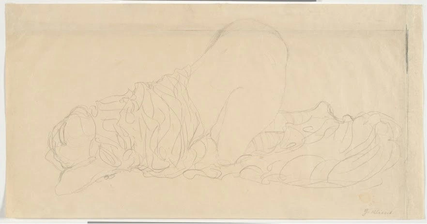 Gustav Klimt - Kauernde Weibliche Figur Nach Links Mit Hochgeschobenen Hemd Frühe Studie Zur Leda Poster 1905 Gustav Klimt Kauernde Weibliche Figur Nach Links Mit Hochgeschobenen Hemd Frühe Studie Zur Leda 1905 Poster PrintOvly