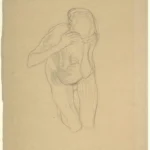 Gustav Klimt Kneeling Nude of an Old Woman (Study for Philosophy) 1905 Poster PrintOvly
