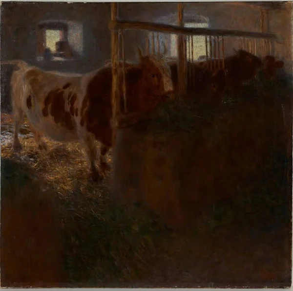 Gustav Klimt Kuhstall Kühe Im Stall 1905 Poster PrintOvly