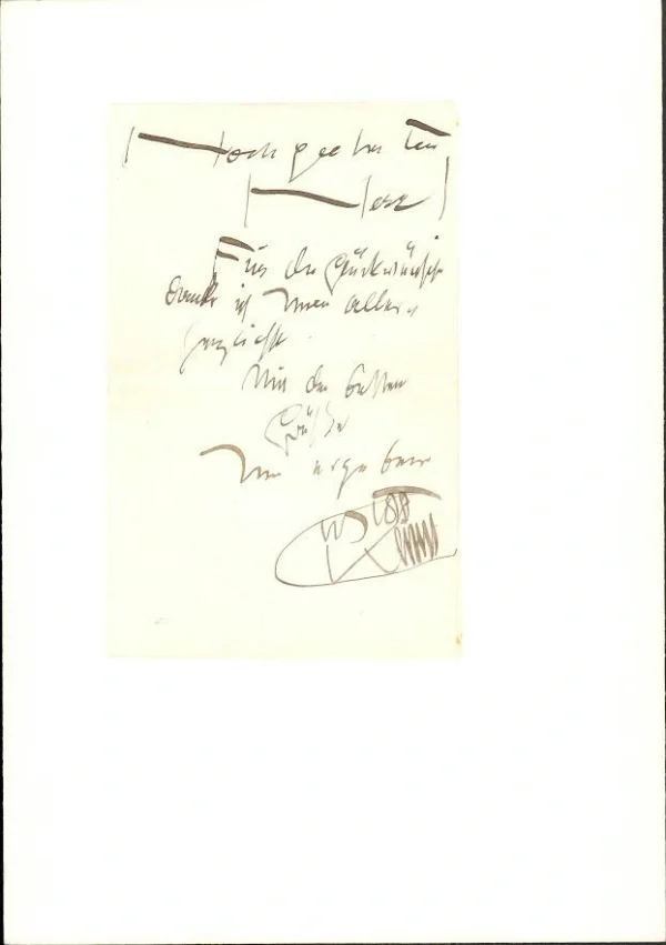 Gustav Klimt Letter in Vienna to Hermann Eissler Undated Propably 1905 Poster PrintOvly
